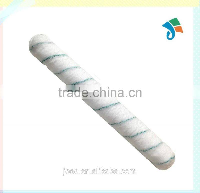 High quality microfiber with single green stripe paint roller cover paint roller sleeve