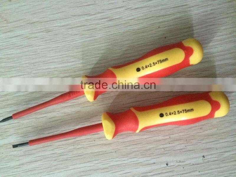 High quality VDE screwdrivers for slotted screw, insulated screwdriver design
