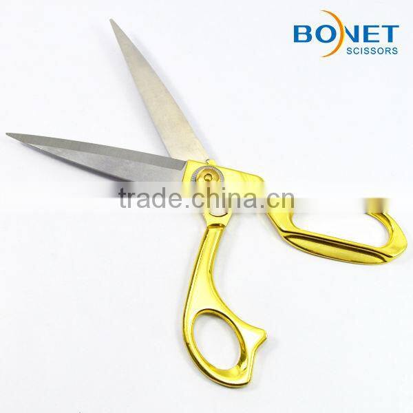 S13001G CE Certificated 8-1/2" professional gold plated tailor scissor brass handle