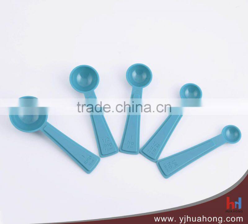 5 Pcs high quality colorful plastic measuring spoons,measuring scoops (HMT-26)