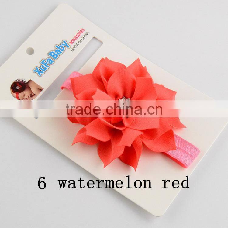 Mini Baby Turban Headband wholesale Top Flower Elastic Headband Baby Hair Accessories Hairband