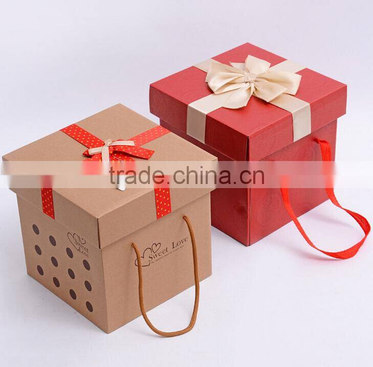 Wedding square gift card box square gift box