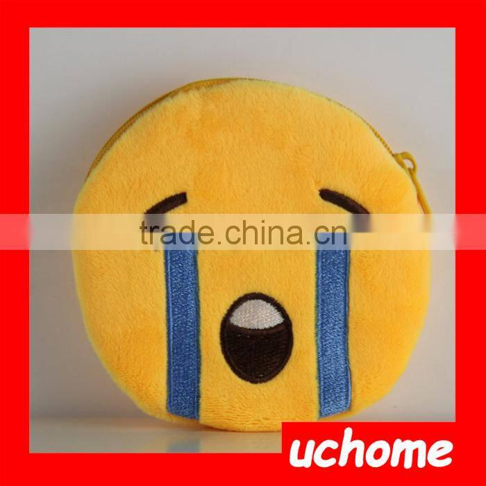 UCHOME Cheap Custom Coin Purse, Plush Emoji Coin Purse