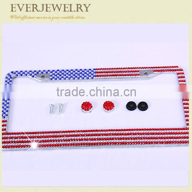2017 charming and shining crystal car licence decorations