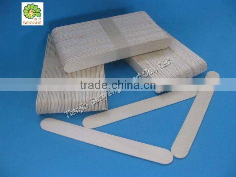 white cello wrapped birch wooden ice cream spoons