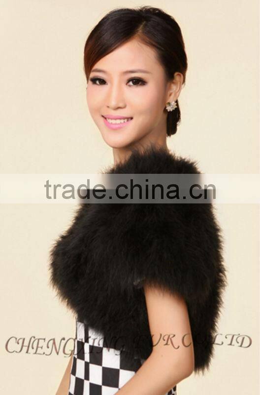 CX-G-B-219 2016 Women Apparel In Stock Women Fashion Turkey Fur Vest