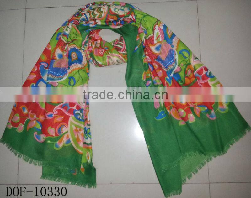 Fashion popular shawl with flower printing