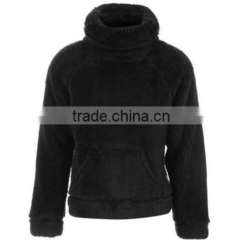 OEM winter heavy soft coral fleece pullover coat without hood junior girls