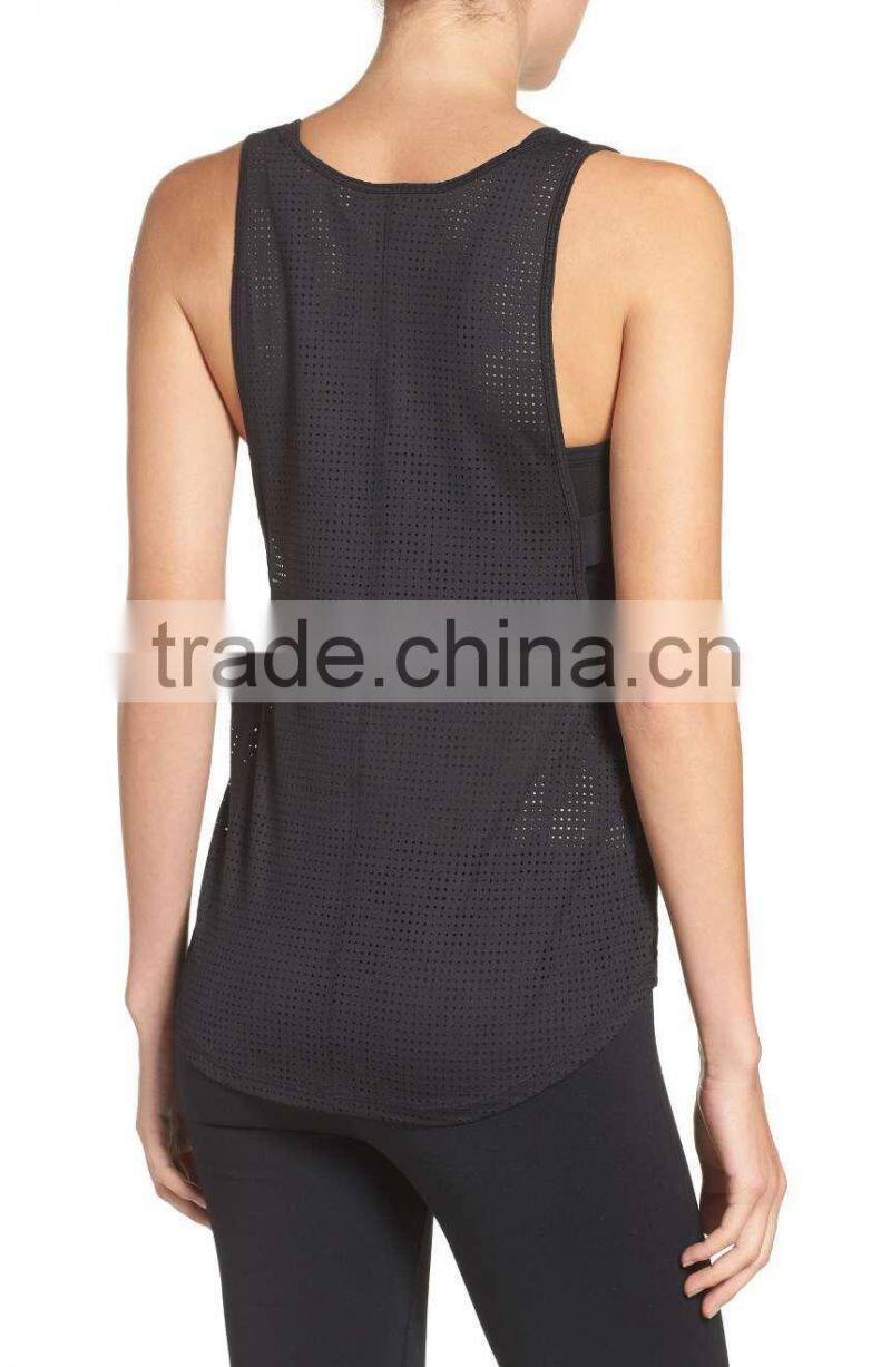 MGOO New Arrival Mesh Tank Tops For Women Wholesale New Design Fashion Sexy Tank Top Gym Wear