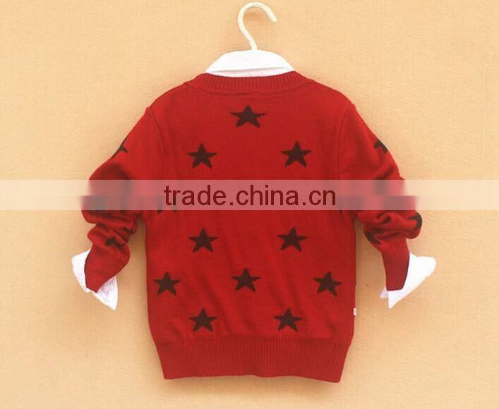 branded walmart wholesale kids v-neck stars pattern clothing