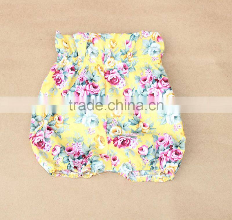 Newborn baby clothes baby leggings wholesale flower print shorts girls baby boutique bloomers