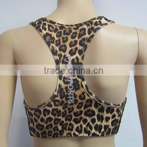 Cheap Wholesale Sexy Tiger Women Sports Wear Bra Yoga Suit