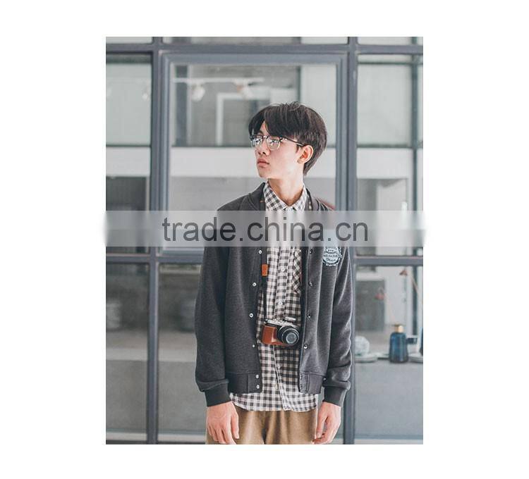 OEM Manufacturer High Quality Custom Men Wool Mix Knitted Bomber Jacket