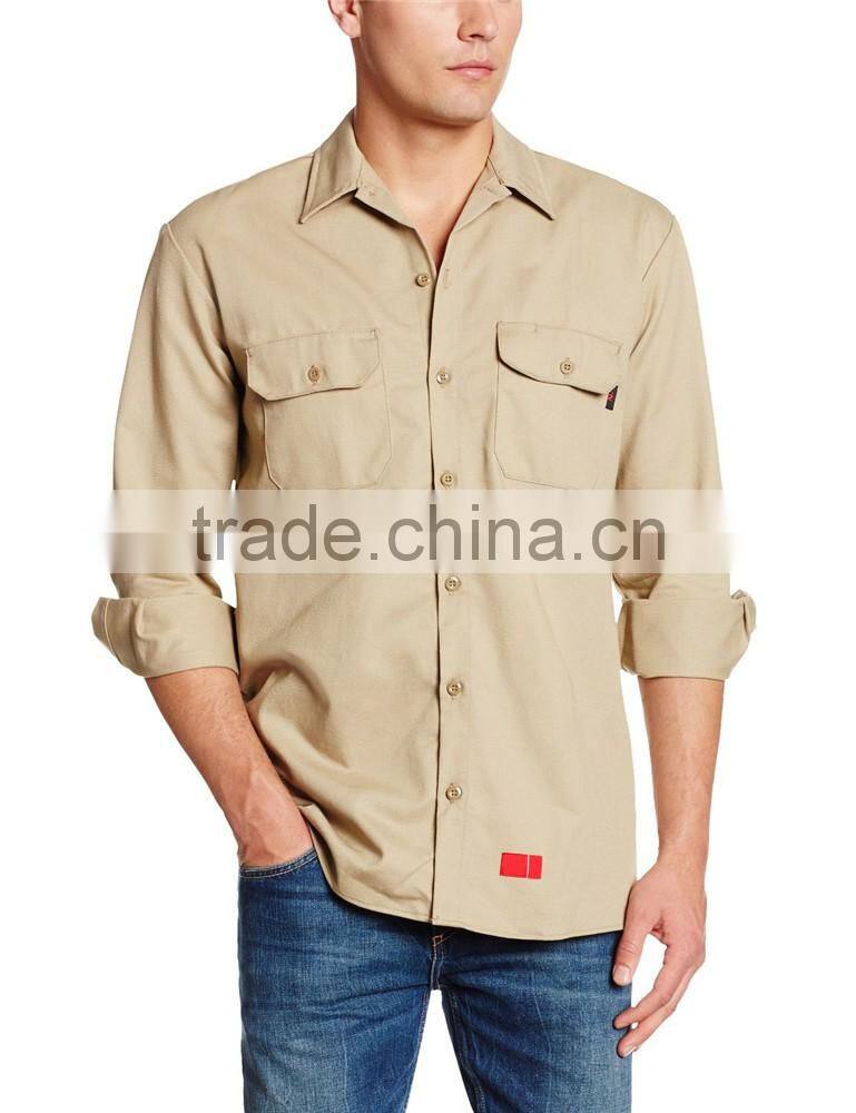 2017 hot sell new design men's twill long sleeve shirts wholesale