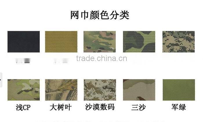 Fashionalble TC tactical mesh scarf/Outdoor Tactical Bicycle Shemagh/More Color camouflage knitted scarf