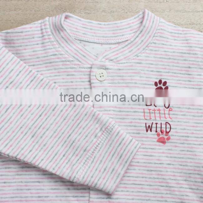 2017 latest design leisure long sleeve baby romper with high quality for winter and autumn