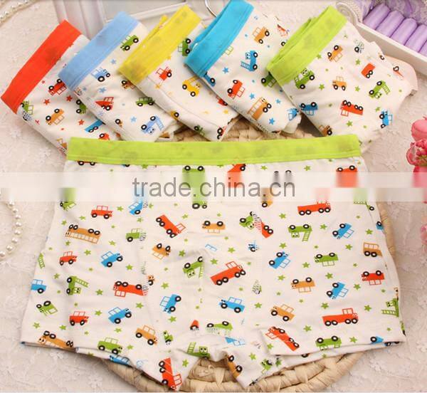 high quality cute cartoon car printed cotton baby underwear,boxer shorts boy underwear