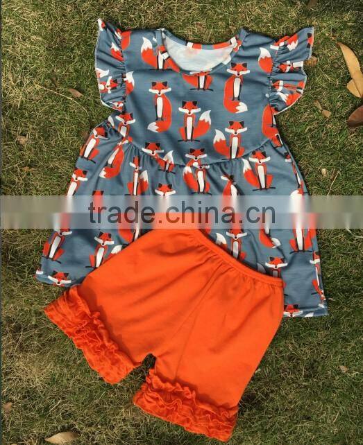 Children's Remake Outfit Pink stars Clothing Kids Ruffle summer Clothes Sets Boutique Clothing