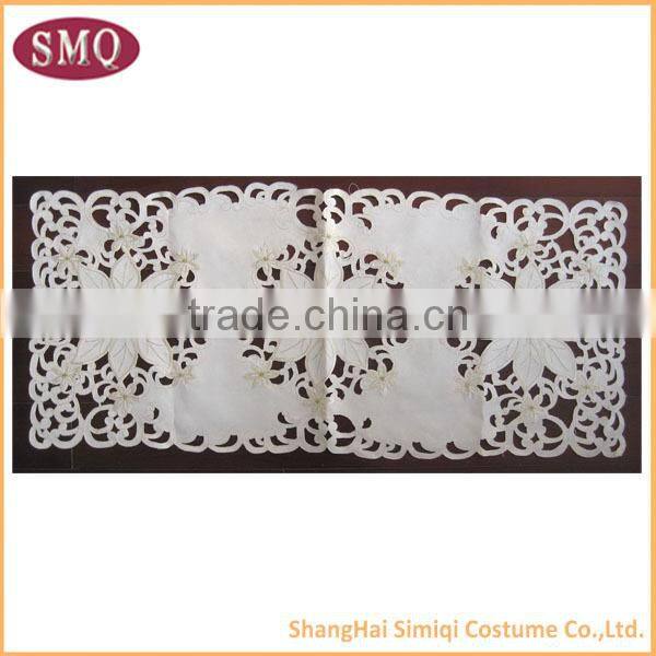 hot sell Custom flower design embroidered rectangular tablecloth