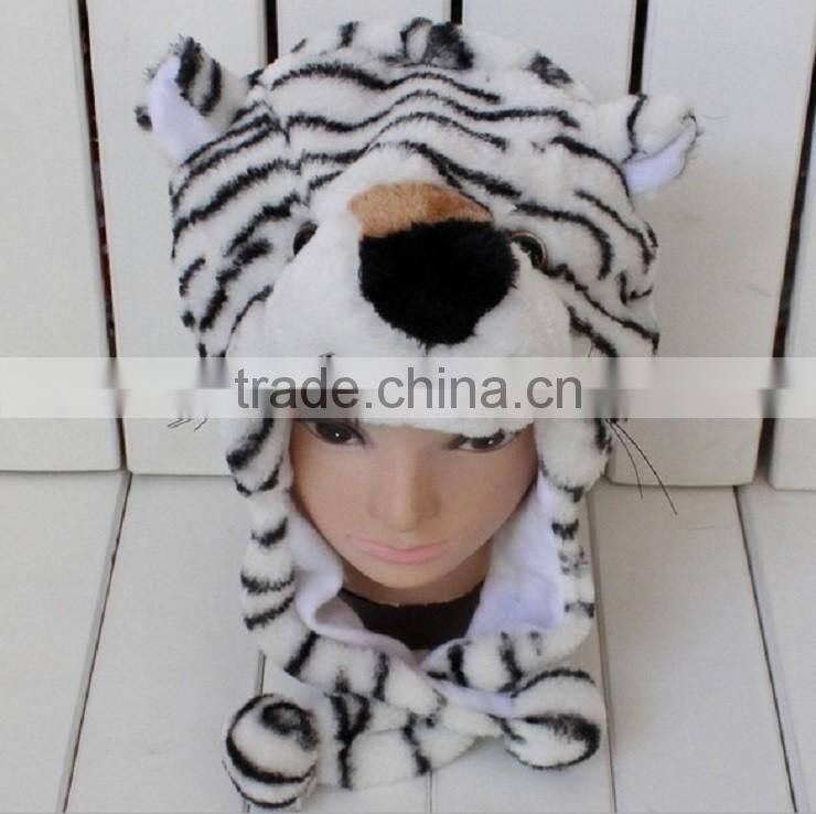newest style customized soft plush animal hat for winter