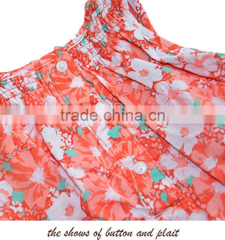 baby toddler ruffle sleeveless cotton flower frocks design girl dress