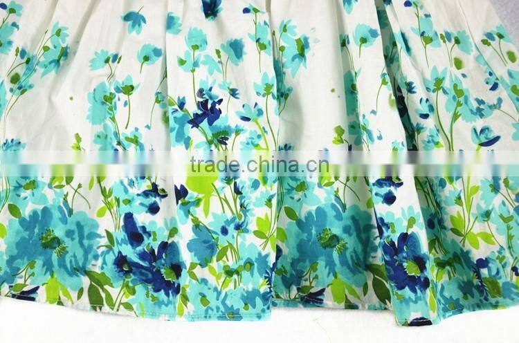 Latest summer custom designs flower printing net fomal kids dresses