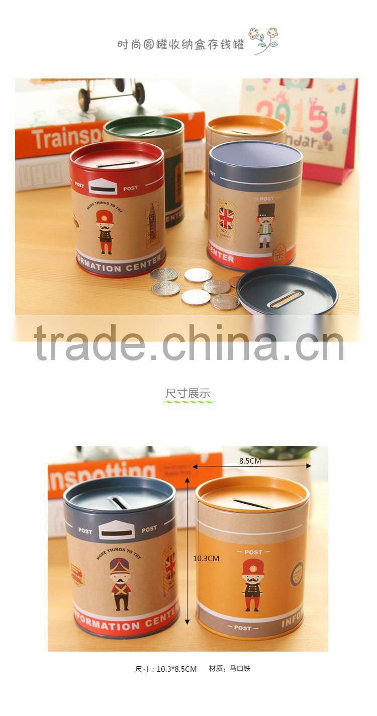 Metal round pig bank/Piggy coin bank/Money bank box