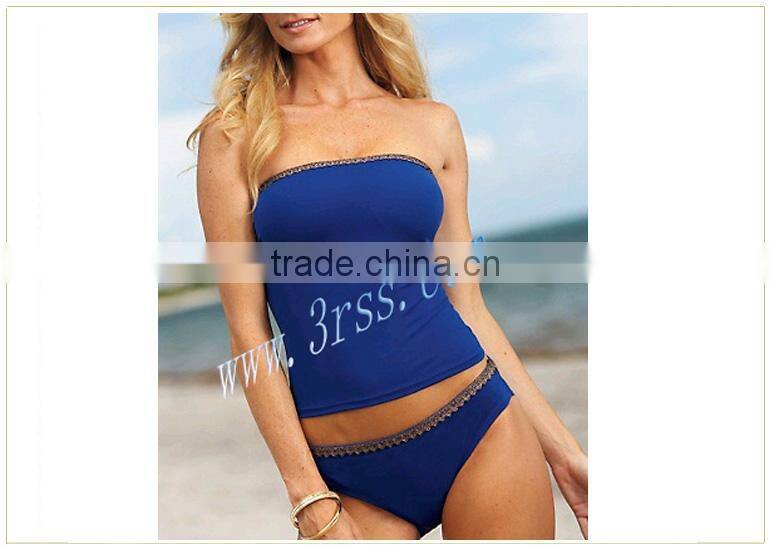 ladys sexy bandeau tankini swimwear