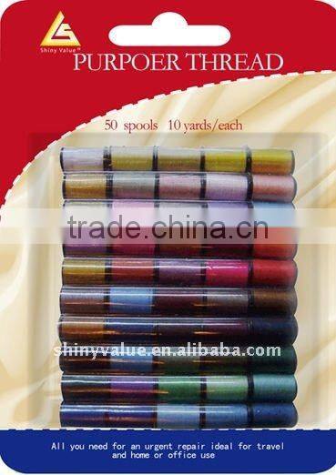 different types bright colors Sewing thread