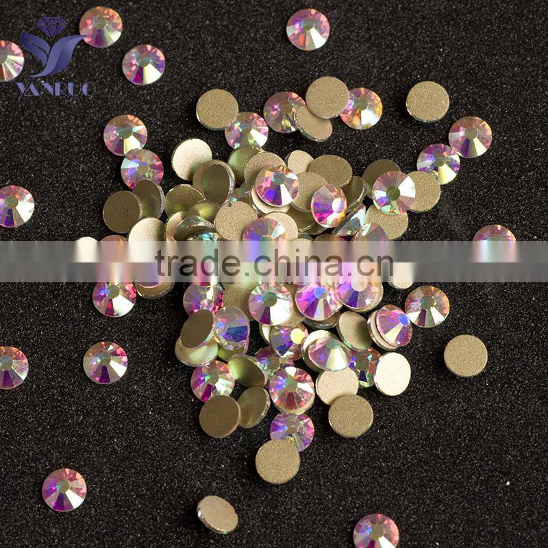Factory's crystal AB flatback rhinestones loose rhinestones for nails and clothing