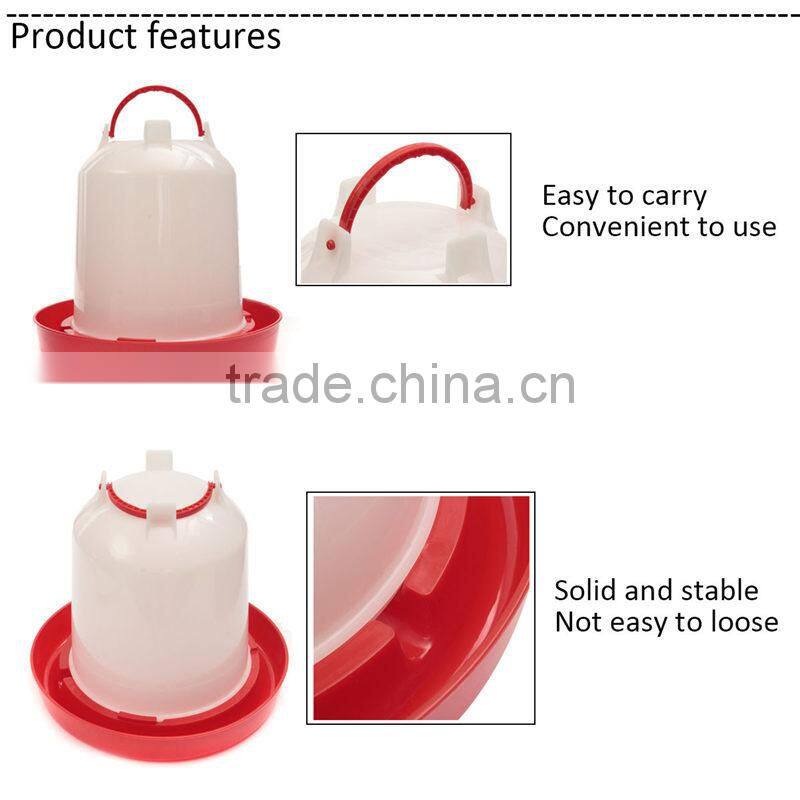 Best Promotion Red+White 6kg Chicken Chicks Hen Feeder And 6 Liter Poultry Drinker Waterer Plastic