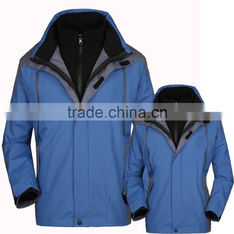 3 in 1 wind resistant & water repellent winter jacket with wind skirt