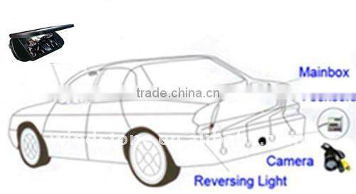 Car Reversing Camera Rearview Mirror Video Parking Sensors System