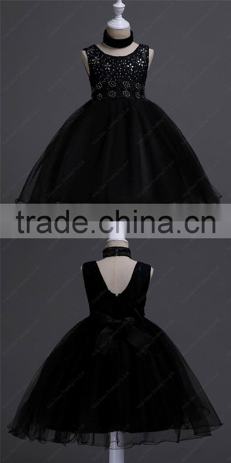 Newest frock design beautiful model modern kids ball gown western dresses for girls