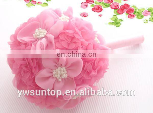 Wedding Flower Bouquet Silk Cloth Flower Bridal Bouquet 3 colors