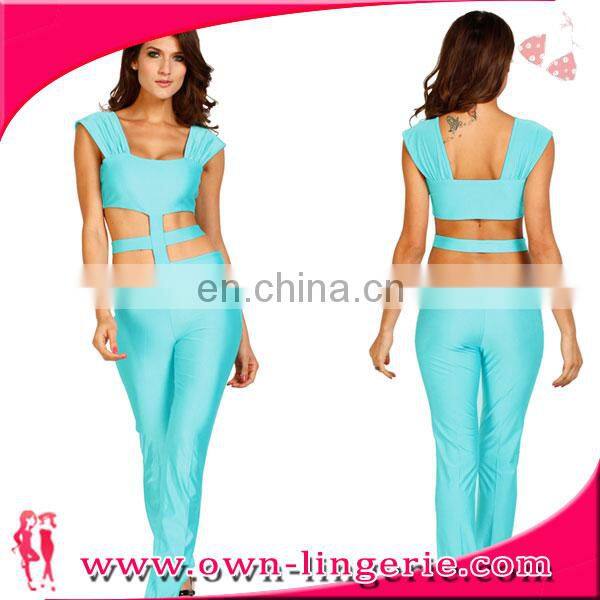 black sexy vest wide-legged jumpsuit