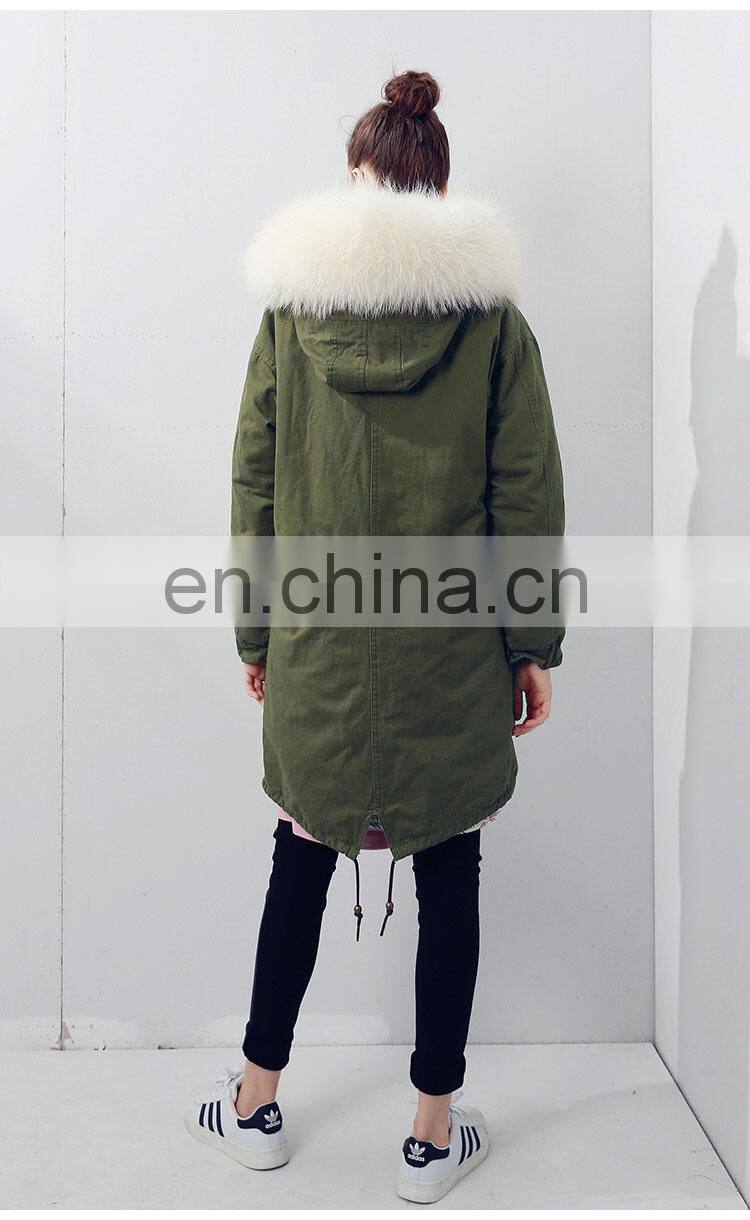 Black Parka London Style Parka Womens Colorful Fox Fur Lined Winter Parka for Girls