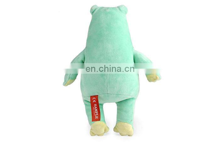Wholesale light green frog stuffed toy plush pillows