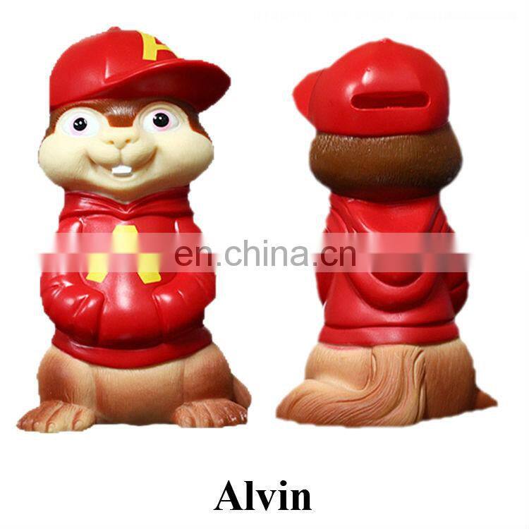 Cartoon style lovely chipmunks money bank