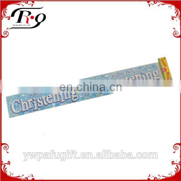 party favors multicolor Baby Shower laser foil banner