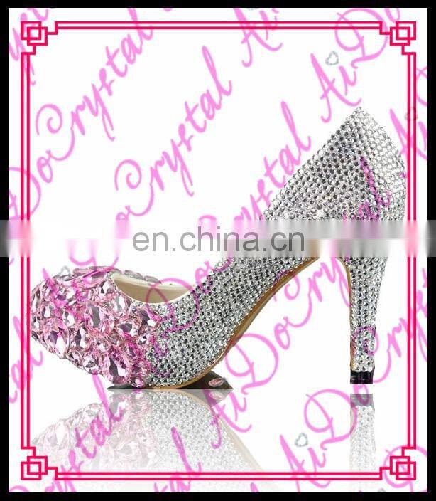 Aidocrystal 2016 summer new design pink color beautiful shoes sweet women high heel shoes