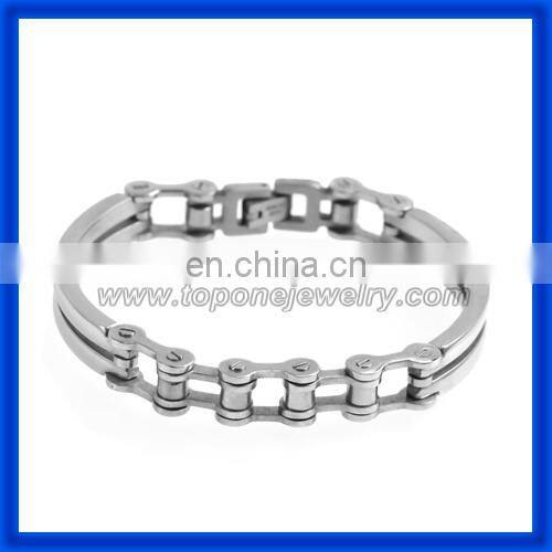 2014 Men's Motorcycle Chain Stainless Steel Biker Bracelets China Factory