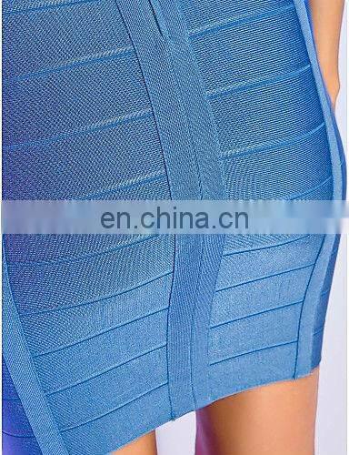 2014 designer party dress blue fashion