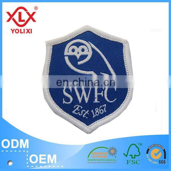 Woven badge no minimum for sport bags