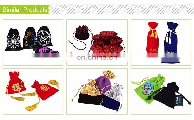 Hot custom purple velvet bags with drawstring for jewelry supplier