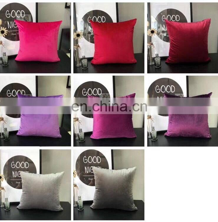 RAWHOUSE low Moq custom cushion covers solid velvet cushion cover