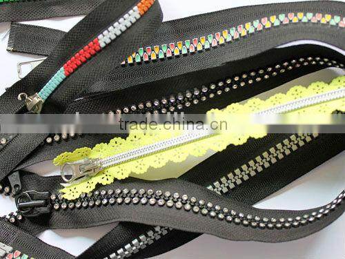 Good rough Diamond/Sequins Zipper for sale