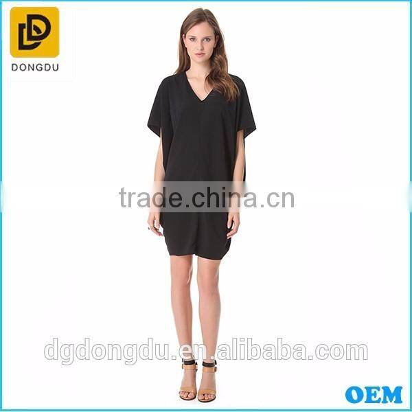 OEM Maternity Clothes Factory Black Casual Maxi Dress for Pregnant Women
