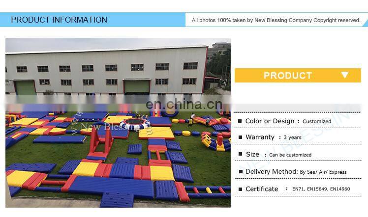 2018 high quality 0.9mm pvc tarpaulin new inflatable commercial mobile fun amusement water theme park equipment for sale