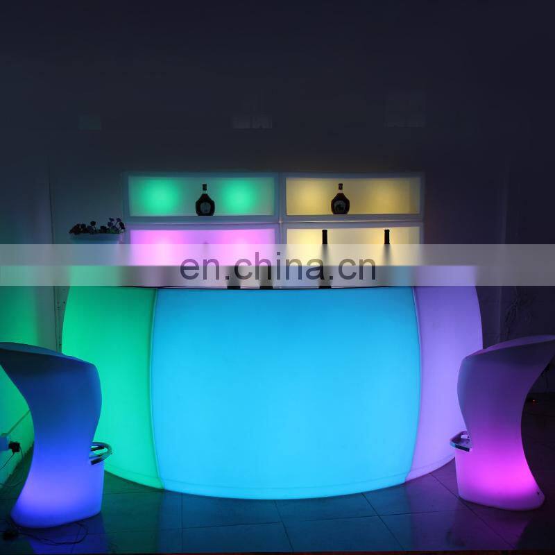 PE plastic led bar cube chairs,illuminated cube stool,plastic led cube seating